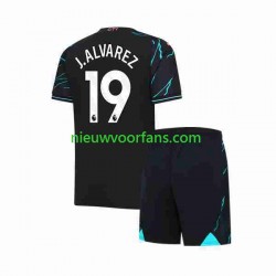 Manchester City Kind Shirt met Bedrukking Julian Alvarez 19 Derde 2023-2024 Korte Mouw