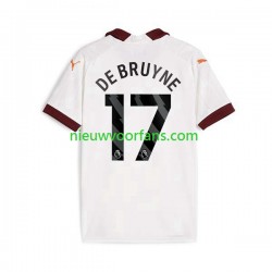 Manchester City Heren Shirt met Bedrukking Kevin De Bruyne 17 Uit 2023-2024 Korte Mouw