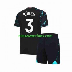 Manchester City Kind Shirt met Bedrukking Ruben 3 Derde 2023-2024 Korte Mouw