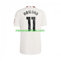 Manchester United Heren Shirt met Bedrukking Rasmus Hojlund 11 Derde 2023-2024 Korte Mouw