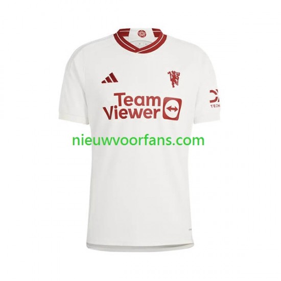 Manchester United Heren Shirt met Bedrukking Derde 2023-2024 Korte Mouw