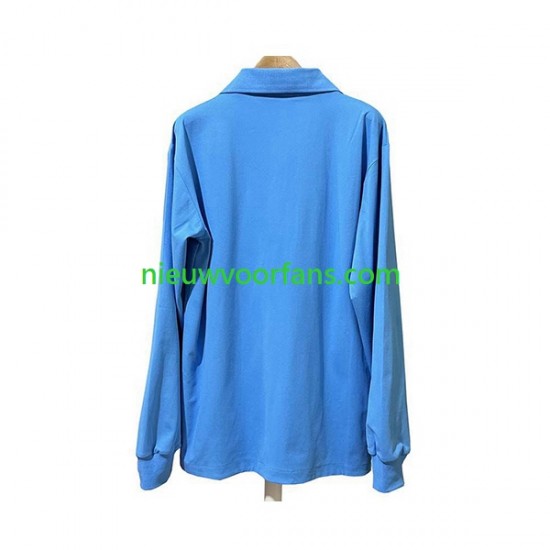 Napoli Heren Shirt met Bedrukking 1987 1988 Retro Thuis Lange Mouw