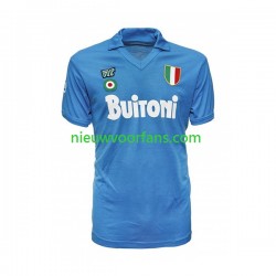 Napoli Heren Shirt met Bedrukking 1987 1988 Retro Thuis Korte Mouw