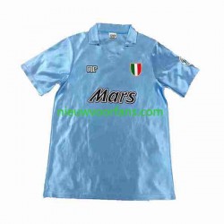 Napoli Heren Shirt met Bedrukking 1990 1991 Retro Thuis Korte Mouw