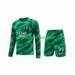 Paris Saint-Germain Kind Shirt met Bedrukking Doelman Donnarumma 99 Thuis 2023-2024 Lange Mouw