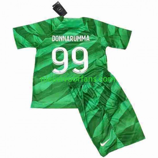 Paris Saint-Germain Kind Shirt met Bedrukking Doelman Donnarumma 99 Thuis 2023-2024 Korte Mouw