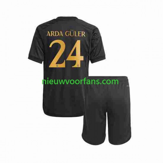 Real Madrid Kind Shirt met Bedrukking Arda Guler 24 Derde 2023-2024 Korte Mouw