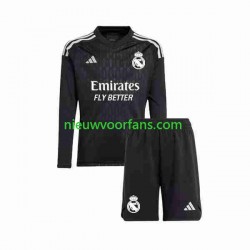 Real Madrid Kind Shirt met Bedrukking Doelman Uit 2023-2024 Lange Mouw