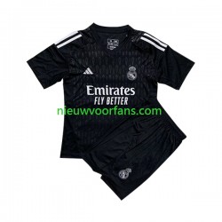 Real Madrid Kind Shirt met Bedrukking Doelman Uit 2023-2024 Korte Mouw