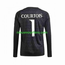 Real Madrid Heren Shirt met Bedrukking Doelman Thibaut Courtois 1 Uit 2023-2024 Lange Mouw