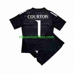 Real Madrid Kind Shirt met Bedrukking Doelman Thibaut Courtois 1 Uit 2023-2024 Korte Mouw