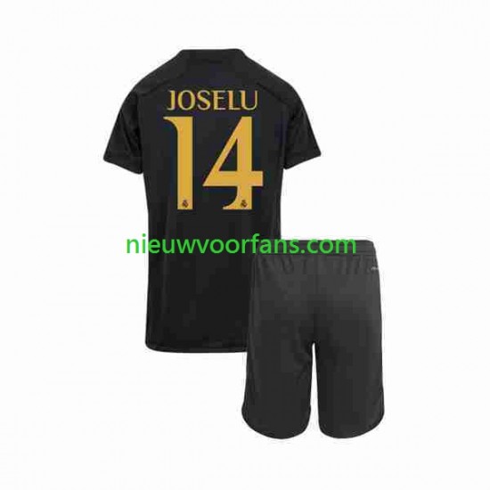 Real Madrid Kind Shirt met Bedrukking Joselu 14 Derde 2023-2024 Korte Mouw