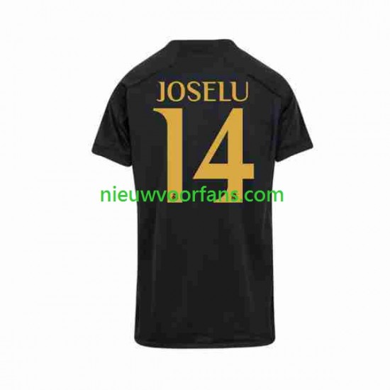 Real Madrid Heren Shirt met Bedrukking Joselu 14 Derde 2023-2024 Korte Mouw