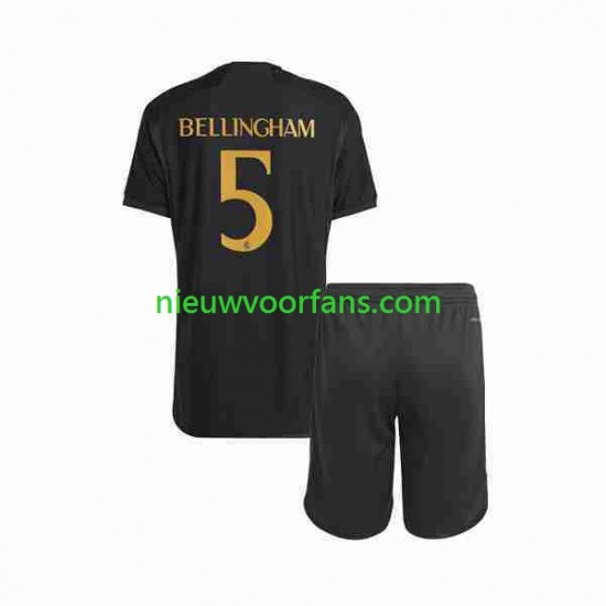 Real Madrid Kind Shirt met Bedrukking Jude Bellingham 5 Derde 2023-2024 Korte Mouw