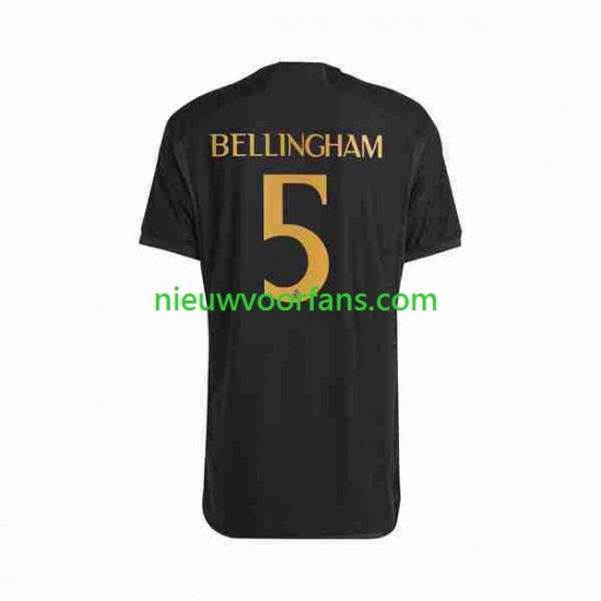 Real Madrid Heren Shirt met Bedrukking Jude Bellingham 5 Derde 2023-2024 Korte Mouw
