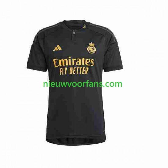 Real Madrid Heren Shirt met Bedrukking Derde 2023-2024 Korte Mouw