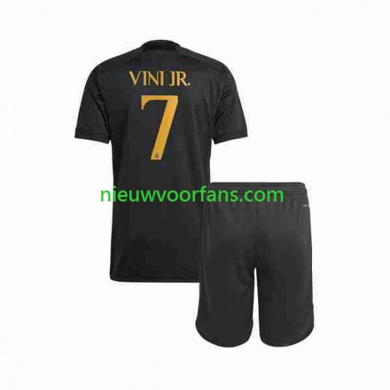 Real Madrid Kind Shirt met Bedrukking Vini Jr 7 Derde 2023-2024 Korte Mouw
