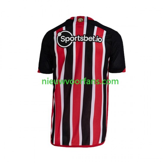 São Paulo Heren Shirt met Bedrukking Uit 2023-2024 Korte Mouw