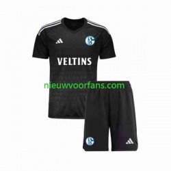 Kind Shirt met Bedrukking Doelman Schalke 04 Uit 2023-2024 Korte Mouw