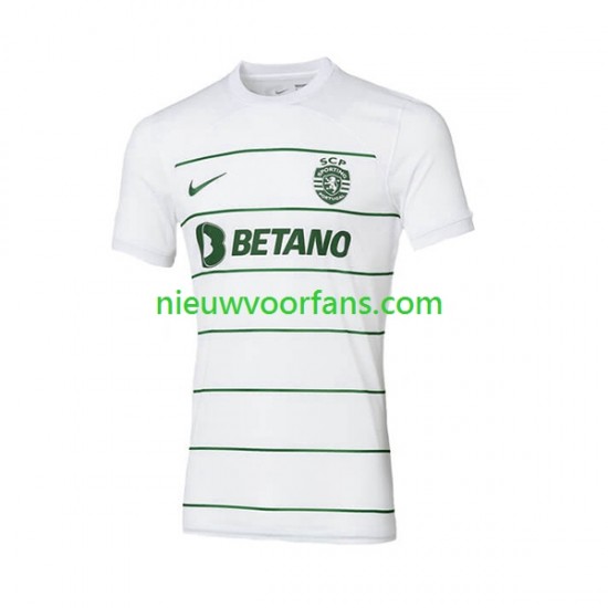 Sporting CP Heren Shirt met Bedrukking Uit 2023-2024 Korte Mouw