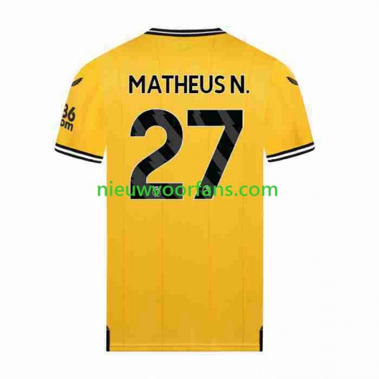 Wolverhampton Wanderers Heren Shirt met Bedrukking Matheus Nunes 27 Thuis 2023-2024 Korte Mouw