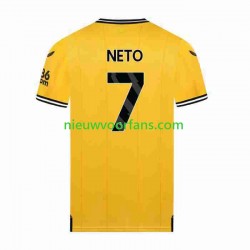 Wolverhampton Wanderers Heren Shirt met Bedrukking NETO 7 Thuis 2023-2024 Korte Mouw