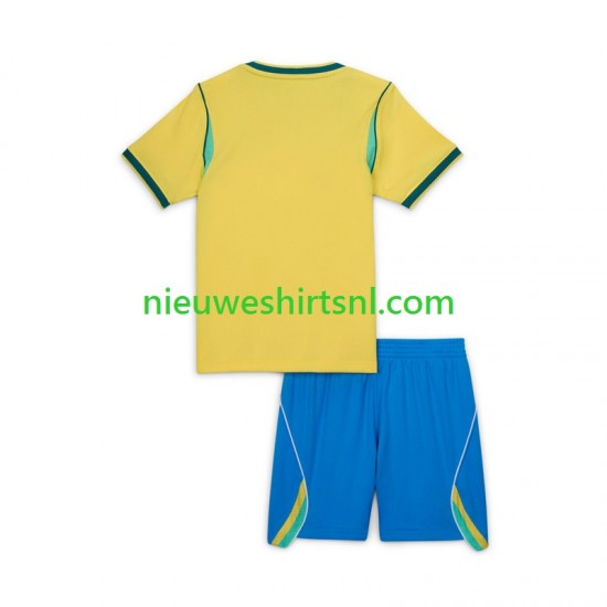 Brazilië Kind Shirt met Bedrukking Thuis WK 2026 Korte Mouw