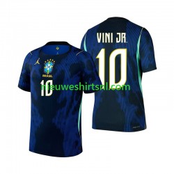 Brazilië Heren Shirt met Bedrukking Vinicius Junior 10 Uit WK 2026 Korte Mouw