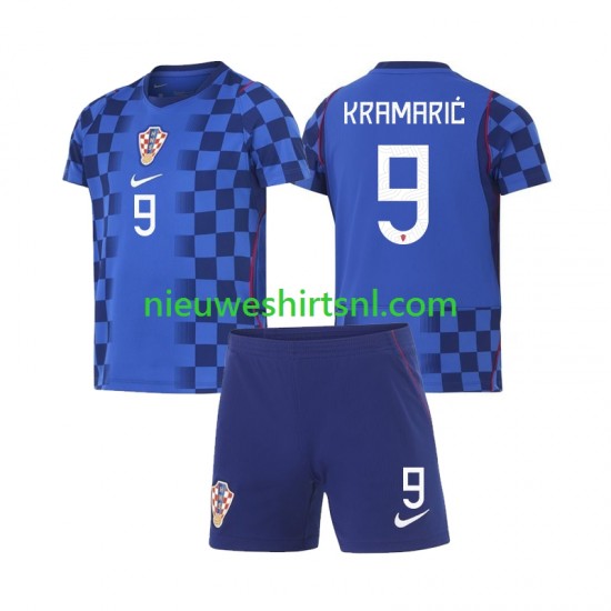 Kroatië Kind Shirt met Bedrukking Andrej Kramaric 9 Uit WK 2026 Korte Mouw