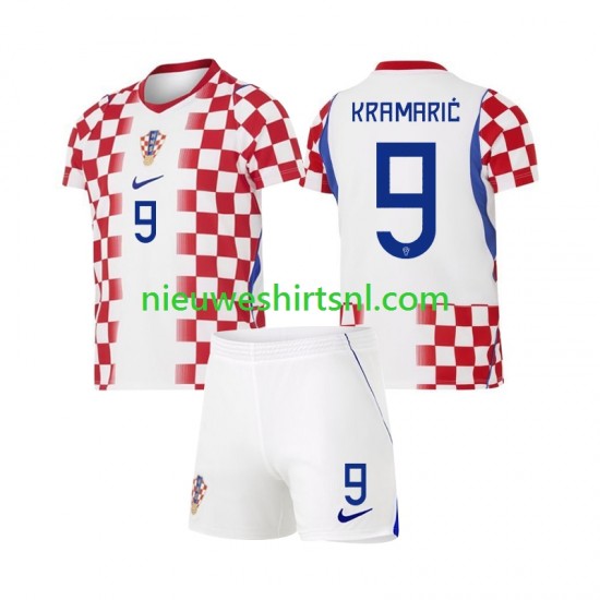 Kroatië Kind Shirt met Bedrukking Andrej Kramaric 9 Thuis WK 2026 Korte Mouw