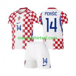 Kroatië Kind Shirt met Bedrukking Ivan Perisic 14 Thuis WK 2026 Korte Mouw
