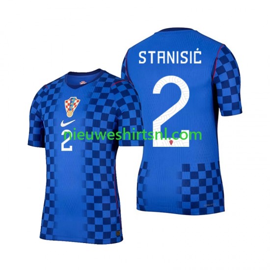 Kroatië Heren Shirt met Bedrukking Josip Stanisic 2 Uit WK 2026 Korte Mouw