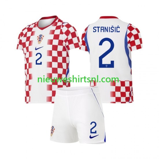 Kroatië Kind Shirt met Bedrukking Josip Stanisic 2 Thuis WK 2026 Korte Mouw