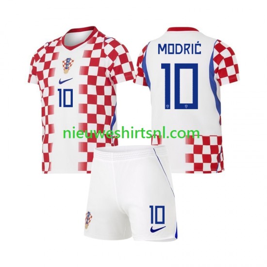 Kroatië Kind Shirt met Bedrukking Modrić Luka 10 Thuis WK 2026 Korte Mouw