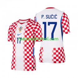 Kroatië Heren Shirt met Bedrukking Petar Sucic 17 Thuis WK 2026 Korte Mouw