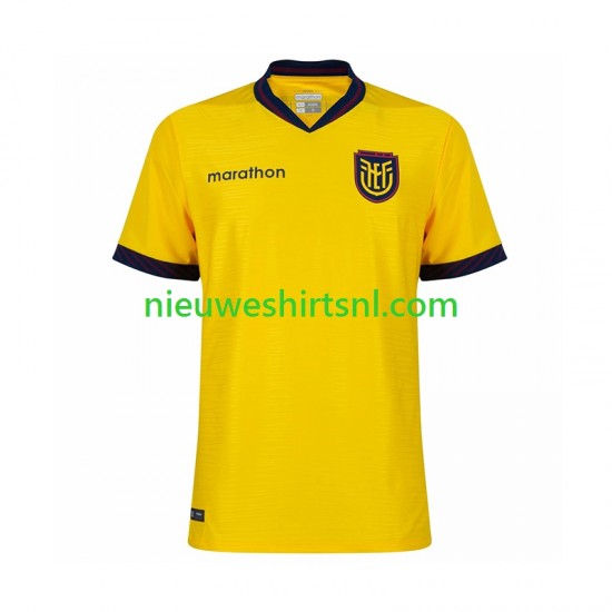 Ecuador Heren Shirt met Bedrukking Thuis WK 2026 Korte Mouw