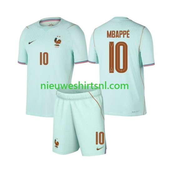 Frankrijk Kind Shirt met Bedrukking Mbappé Kylian 10 Uit WK 2026 Korte Mouw