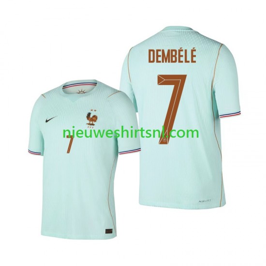 Frankrijk Heren Shirt met Bedrukking Ousmane Dembele 7 Uit WK 2026 Korte Mouw