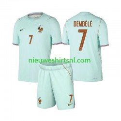 Frankrijk Kind Shirt met Bedrukking Ousmane Dembele 7 Uit WK 2026 Korte Mouw