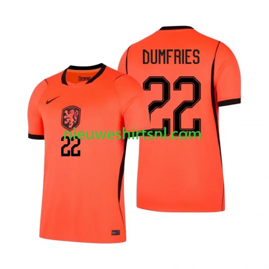 Nederland Heren Shirt met Bedrukking Denzel Dumfries 22 Thuis WK 2026 Korte Mouw