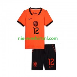 Nederland Kind Shirt met Bedrukking Jeremie Frimpong 12 Thuis WK 2026 Korte Mouw
