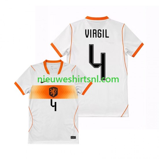 Nederland Heren Shirt met Bedrukking Virgil van Dijk 4 Uit WK 2026 Korte Mouw
