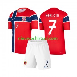 Noorwegen Kind Shirt met Bedrukking Alexander Sorloth 7 Thuis WK 2026 Korte Mouw