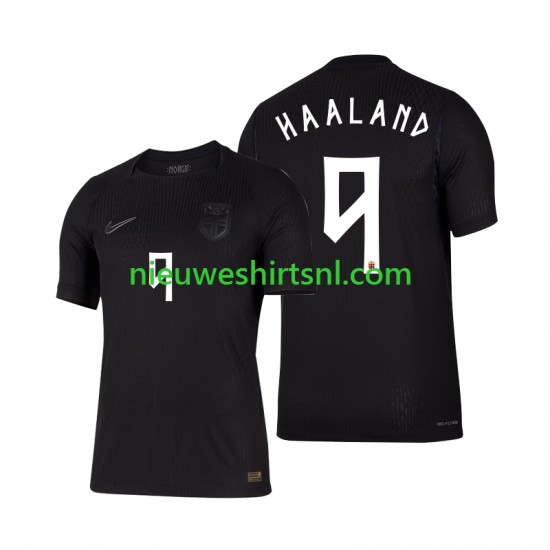 Noorwegen Heren Shirt met Bedrukking Erling Haaland 9 Uit WK 2026 Korte Mouw