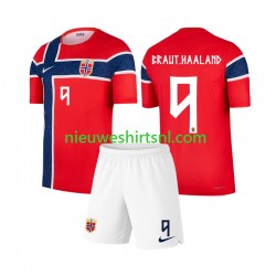 Noorwegen Kind Shirt met Bedrukking Erling Haaland 9 Thuis WK 2026 Korte Mouw