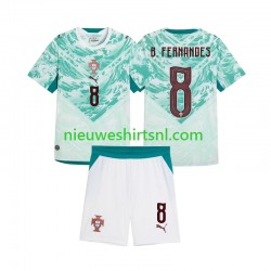 Portugal Kind Shirt met Bedrukking Bruno Fernandes 8 Uit 2026 2027 Korte Mouw