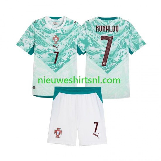 Portugal Kind Shirt met Bedrukking Cristiano Ronaldo 7 Uit 2026 2027 Korte Mouw