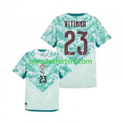 Portugal Heren Shirt met Bedrukking Vitinha 23 Uit WK 2026 Korte Mouw