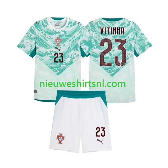 Portugal Kind Shirt met Bedrukking Vitinha 23 Uit 2026 2027 Korte Mouw