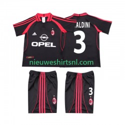 AC Milan Kind Shirt met Bedrukking MALDINI 3 2000 2001 Retro Derde Korte Mouw